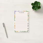 Post-it® Arrière - plan floral chic rose vert (Bureau)