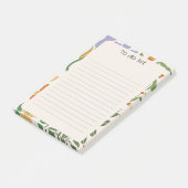 Post-it® Arrière - plan floral chic rose vert (Incliné)