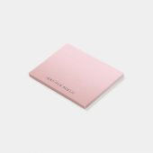 Post-it® Arrière - plan moderne Elegant Rose Modèle or (Incliné)