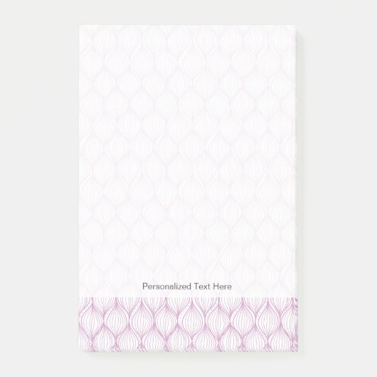 Post-it® arrière - plan motif de bandes d'ogee pourpre (Devant)