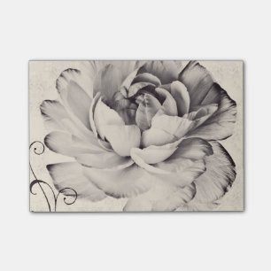 Post-it® Arrière - plan noir blanc Ranunculus