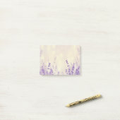 Post-it® arrière - plan rêveur des fleurs de Leavender (Sur un bureau)