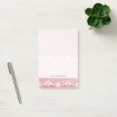 Post-it® Arrière - plan rose et blanc avec la dentelle (Bureau)