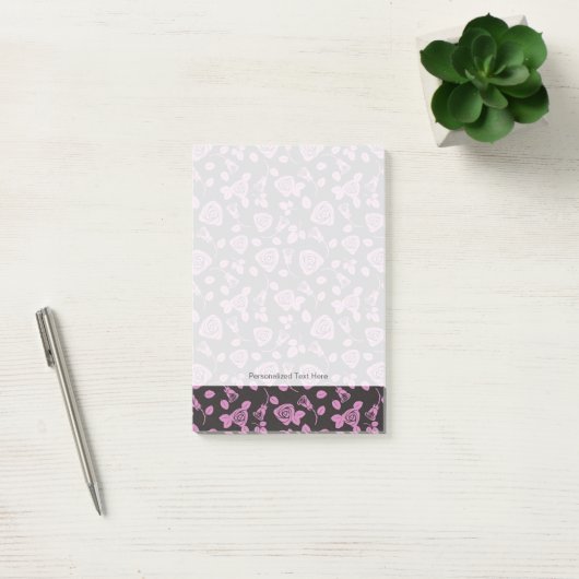 Post-it® Arrière - plan rose floral (Bureau)