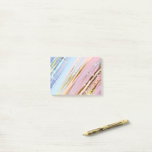 Post-it® Arrière - plan rose texturé (Sur un bureau)