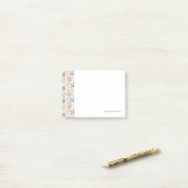 Post-it® arrière - plan rouge et marine avec ancre (Sur un bureau)