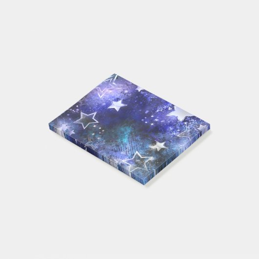 Post-it® Arrière - plan spatial avec étoiles (Incliné)