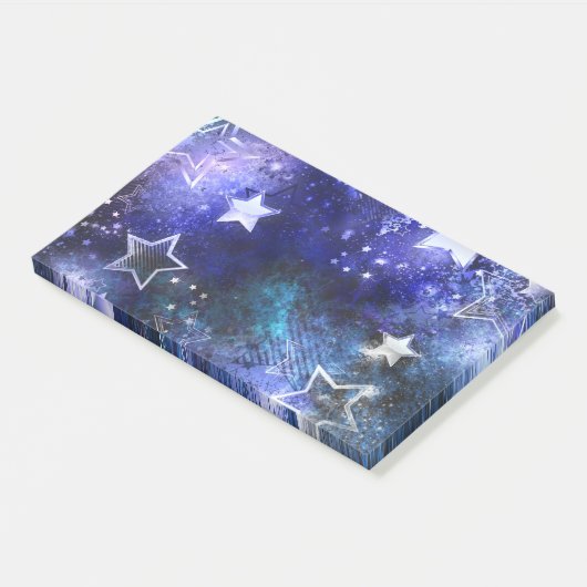 Post-it® Arrière - plan spatial avec étoiles (Incliné)