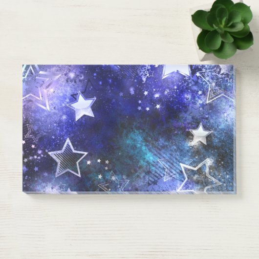 Post-it® Arrière - plan spatial avec étoiles (Bureau)