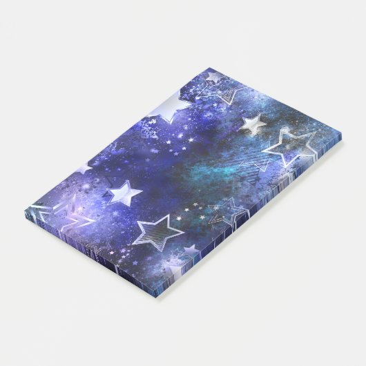 Post-it® Arrière - plan spatial avec étoiles (Incliné)