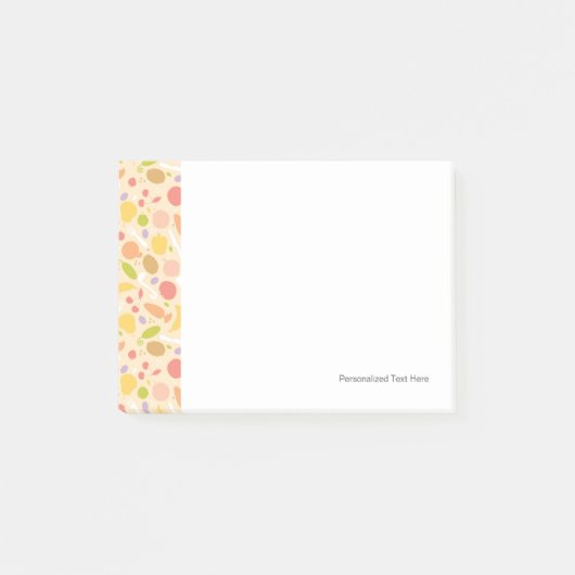 Post-it® Arrière - plan végétarien de motif de cuisine (Devant)