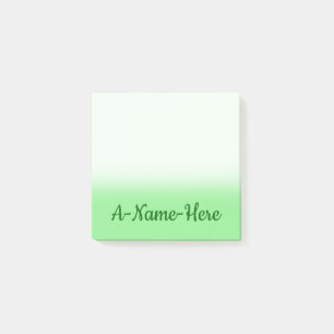 Post-it® Arrière - plan vert clair simple avec le nom