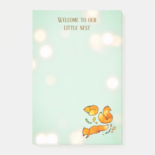 Post-it® Arrivée de bébé en forêt Naissance (Devant)