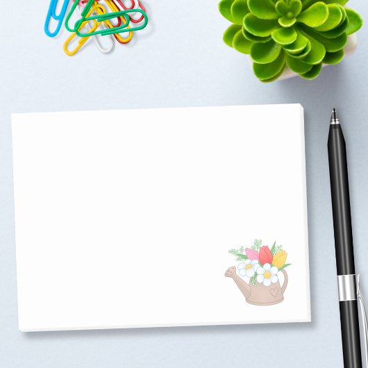 Post-it® Arrosage de jardin avec fleurs