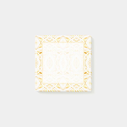 Post-it® Art abstrait acrylique jaune blanc prismatique (Devant)