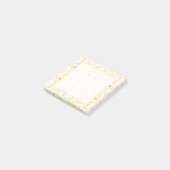 Post-it® Art abstrait acrylique jaune blanc prismatique (Incliné)
