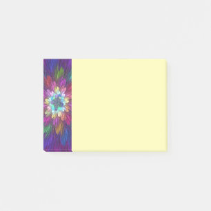 Post-it® Art abstrait fractal de fleurs psychédéliques colo