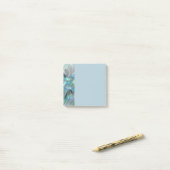 Post-it® Art abstrait papillon bleu vert fantasy fractal (Sur un bureau)