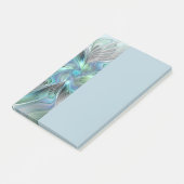 Post-it® Art abstrait papillon bleu vert fantasy fractal (Incliné)