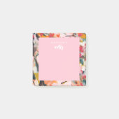 Post-it® Art botanique abstrait moderne rose (Devant)