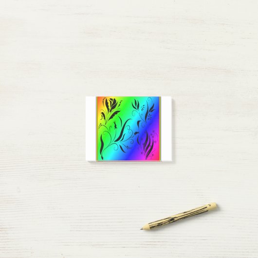Post-it® Art d'arc-en-ciel (Sur un bureau)