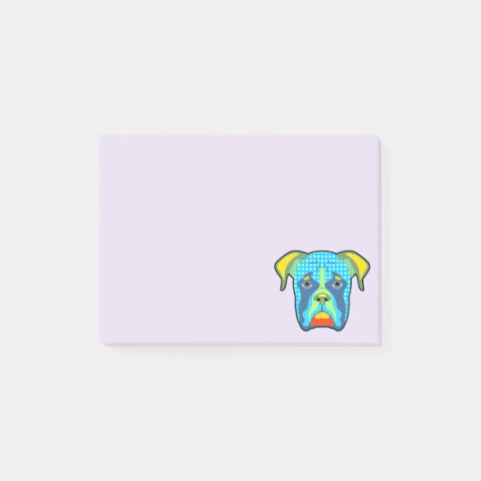 Post-it® Art de bruit de motif de boxeur (Devant)