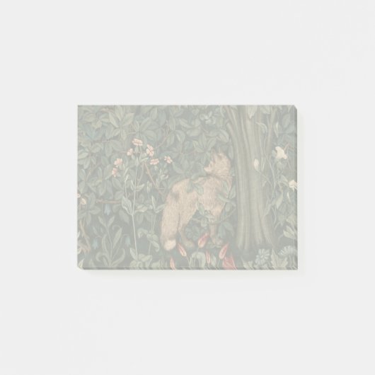 Post-it® Art de faune de renard de verdure de William Morri (Devant)