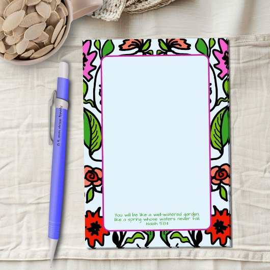Post-it® Art de jardin fleuri sur mesure d'après les Écritu