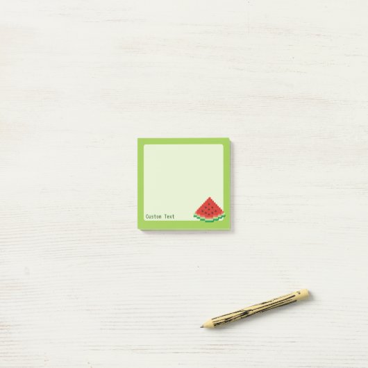 Post-it® Art de pixel de pastèque (Sur un bureau)