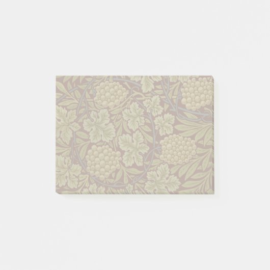 Post-it® Art de vigne rouge vert de William Morris (Devant)