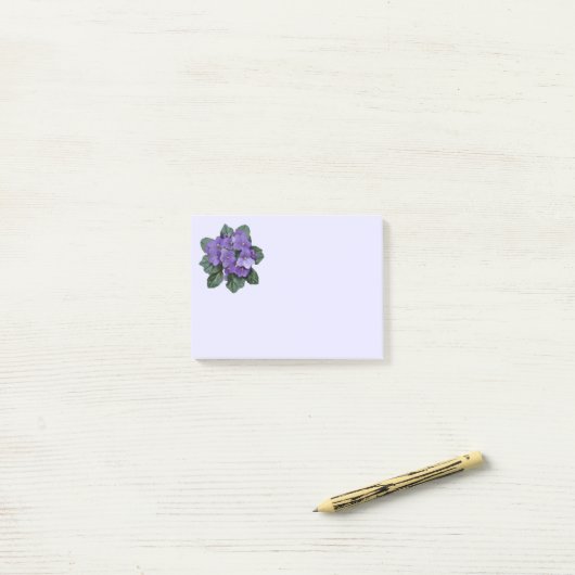Post-it® Art Floral Violet Africain (Sur un bureau)