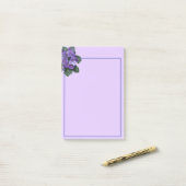 Post-it® Art Floral Violet Africain (Sur un bureau)