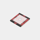 Post-it® Art fluide acrylique abstrait rouge labyrinthique (Incliné)