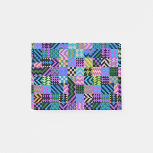 Post-it® Art folklorique tribal - Bleu (Devant)