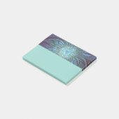Post-it® Art fractal de fleurs bleues moderne abstrait tend (Incliné)