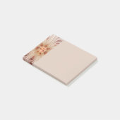 Post-it® Art fractal de fleurs pastel pêche moderne abstrai (Incliné)