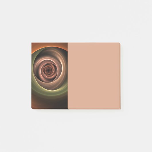 Post-it® Art fractal moderne de couleurs chaudes abstraites (Devant)