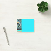 Post-it® Art fractal spirale abstrait bleu turquoise orange (Bureau)