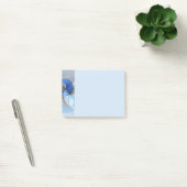 Post-it® Art graphique fractal abstrait bleu gris moderne (Bureau)