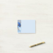 Post-it® Art graphique fractal abstrait bleu gris moderne (Sur un bureau)