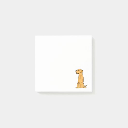 Post-it® Art jaune mignon de chiot de labrador retriever (Devant)