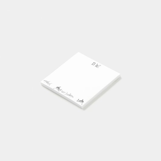 Post-it® Art joyeux des requins marins (Incliné)