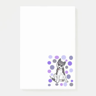 Post-it® Art mignon de chiot de chien de traîneau sibérien