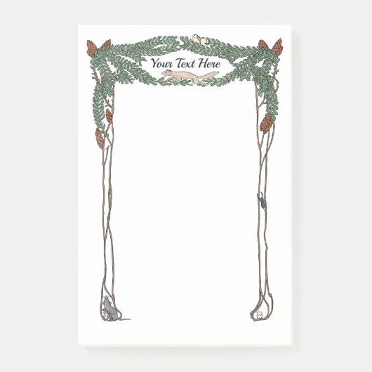 Post-it® Art Nouveau Pine Cône Nature Thème Après Son (Devant)