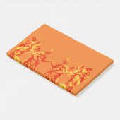 Post-it® Art numérique de couleur orange avec sculptures (Incliné)