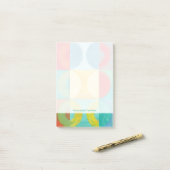 Post-it® Art Pop brillant avec cercles et Carré (Sur un bureau)
