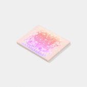 Post-it® Art populaire Rosemaling Coeur rose & feuilles, fl (Incliné)