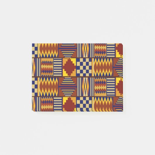 Post-it® Art populaire tribal - Rust Navy Jaune (Devant)