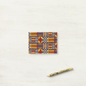 Post-it® Art populaire tribal - Rust Navy Jaune (Sur un bureau)