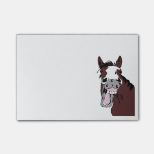 Post-it® Art riant de cavalier d'amusement de cheval